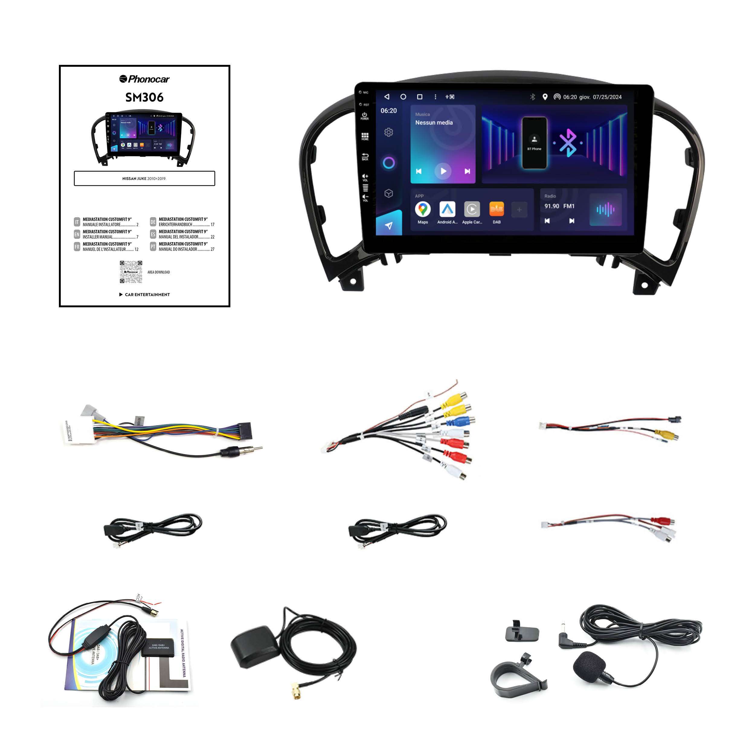 Mediastation phonocar customfit 9 Nissan Juke 2010-2019 - immagine 2