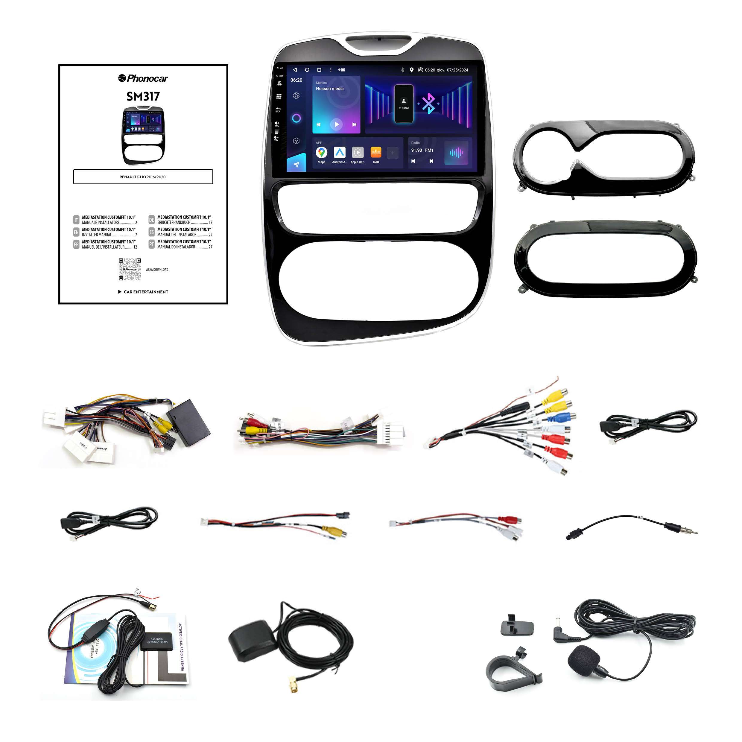 Mediastation Phonocar customfit 10 Renault Clio 4 - immagine 2
