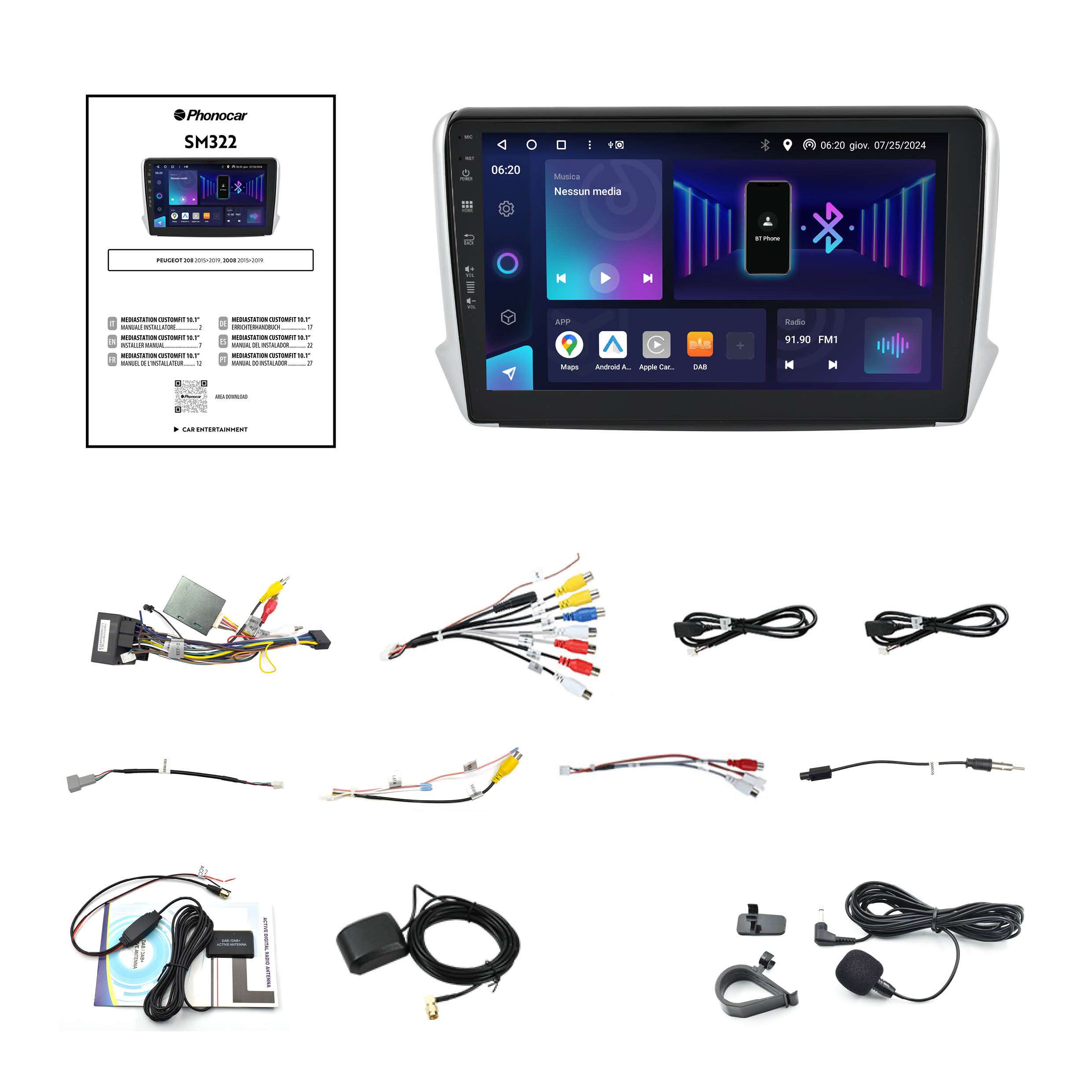 Mediastation phonocar customfit 10 Peugeot 2008-208 - immagine 3