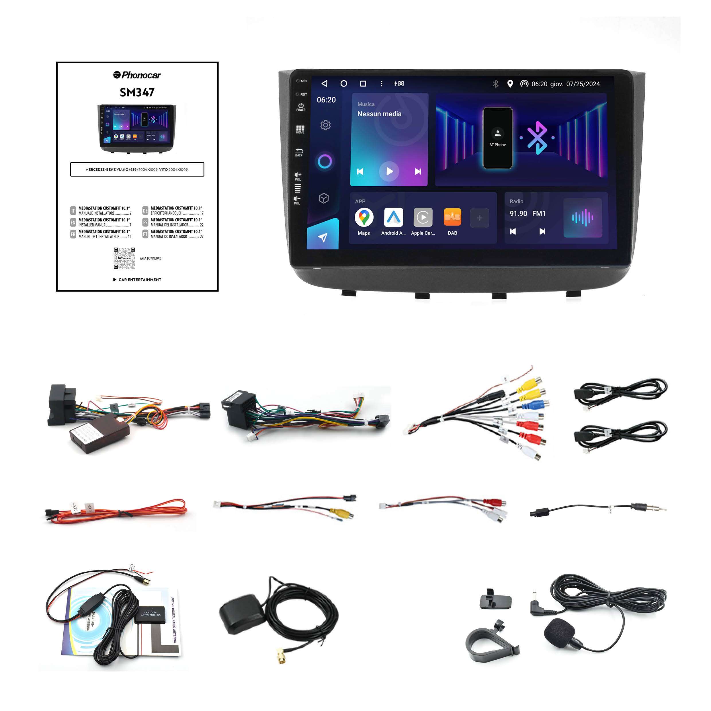 Mediastation phonocar customfit 9 Mercedes Viano-Vito - immagine 3