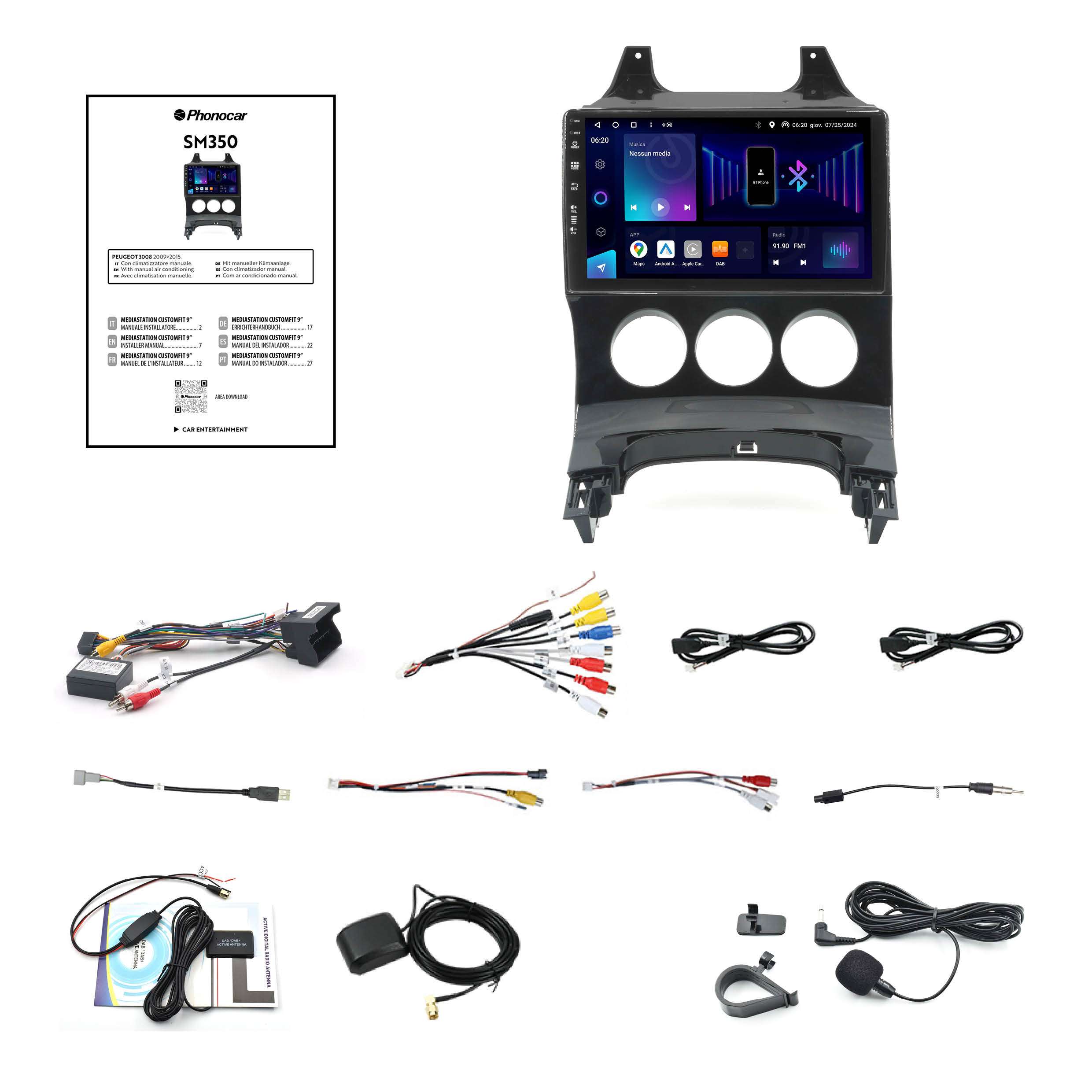 Mediastation phonocar customfit 9 Peugeot 3008 clima man - immagine 3