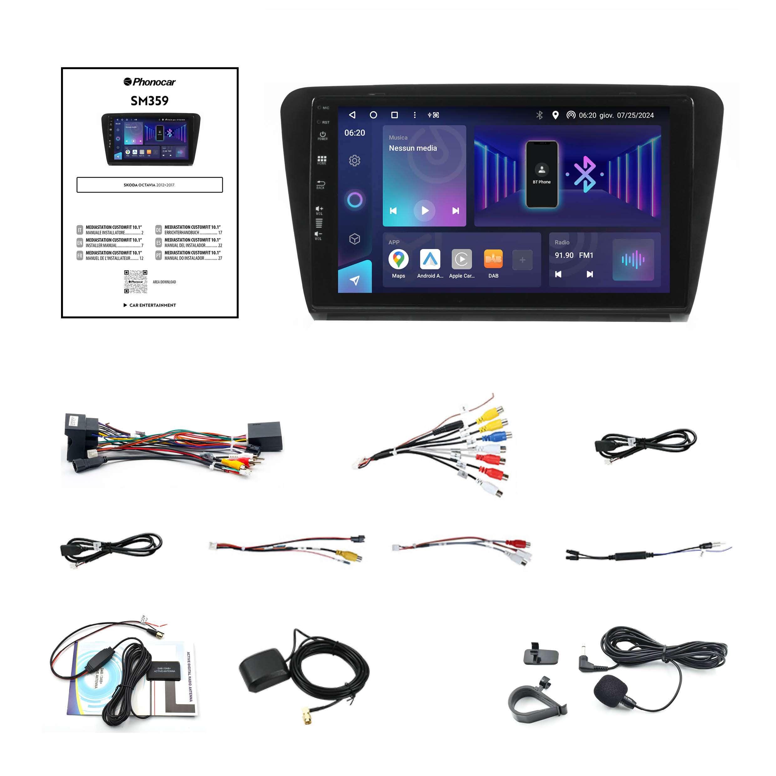Mediastation Phonocar customfit 10 Skoda Octavia 3 - immagine 3